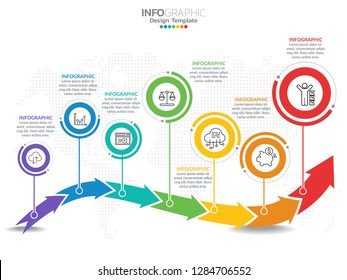 Infographics for business concept with icons and 7 options or steps.