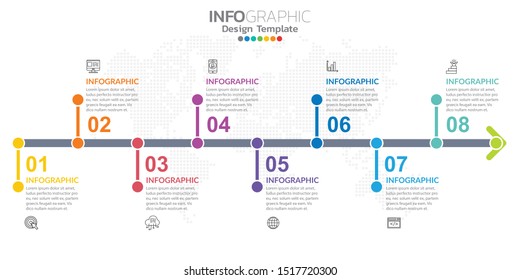 Infographics for business concept with icons and options or steps.