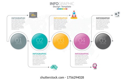 Infographics for business concept with icons and options or steps.