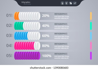 Infographics for business concept. Isometric vector Infographic design - Vector