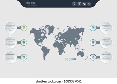 Infographics for business concept. Isometric vector Infographic design - Vector
