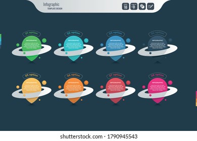 Infografía para el concepto de negocio. Vector isométrico Diseño infográfico - Vector