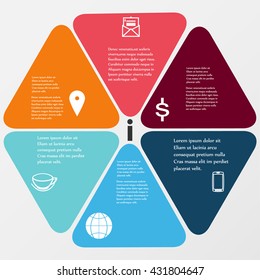 Infographics Business concept.Diagram,graph,presentation.Vector illustration.Triangle