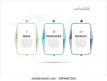 Infographics business data elements visualization, Abstract elements of graph, Process chart 
3-steps concept. can be used web design or presentation, 
illustration vector background