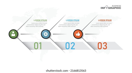 Infographics business data elements visualization, Abstract elements of graph, Process chart 
3-steps concept. can be used web design or presentation, 
illustration vector background