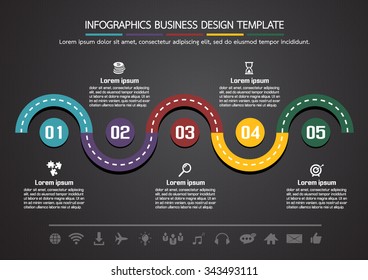 Infographics business design template