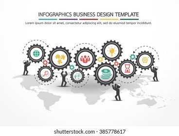Infographics business design template