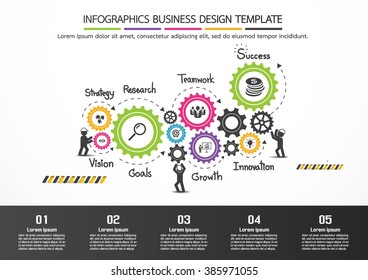 Infographics business design template