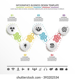 Infographics business design template