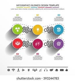 Infographics business design template