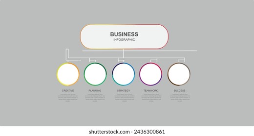 Infographics business diagram chart with 5 step data visualization.Presentation chart for live project vector illustration with adobe illustrator