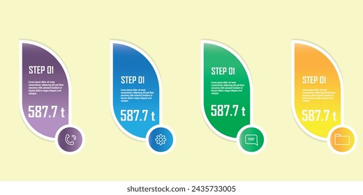 Infographics business diagram chart with step data visualization.Presentation chart for live project vector with adobe illustrator.