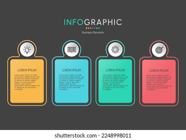 Infographics of business elements vectors illustrations
