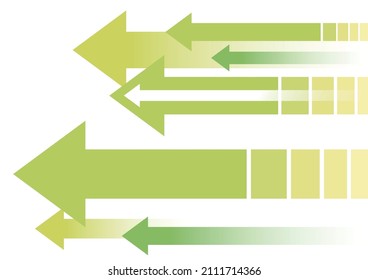 Infographics of business image, horizontal arrow