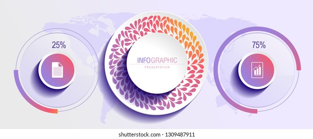 infographics business, process chart design template for presentation. abstract timeline elements, You can place relevant content in the area, vector illustration.