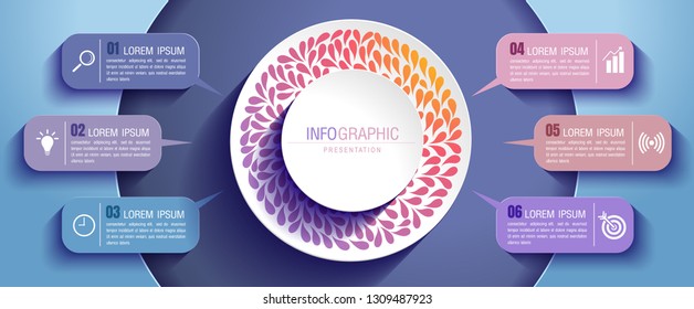 infographics business, process chart design template for presentation. abstract timeline elements, You can place relevant content in the area, vector illustration.
