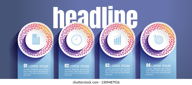 infographics business, process chart design template for presentation. abstract timeline elements, You can place relevant content in the area, vector illustration.