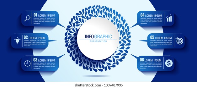 infographics business, process chart design template for presentation. abstract timeline elements, You can place relevant content in the area, vector illustration.
