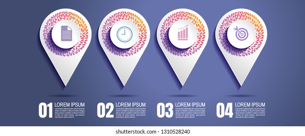 infographics business, process chart design template for presentation. abstract timeline elements, You can place relevant content in the area, vector illustration.