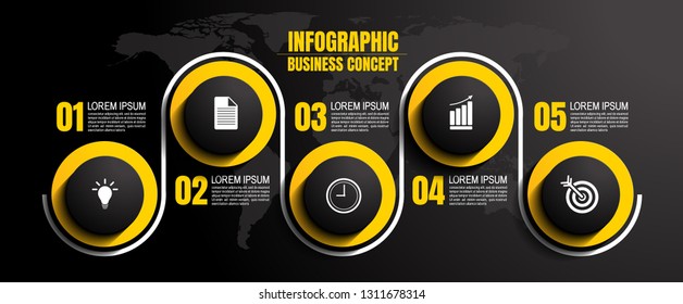 infographics business, process chart design template for presentation. abstract timeline elements, You can place relevant content in the area, vector illustration.