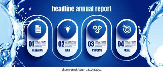 infographics business, process chart design template for presentation. abstract timeline elements, You can place relevant content in the area, vector illustration.
