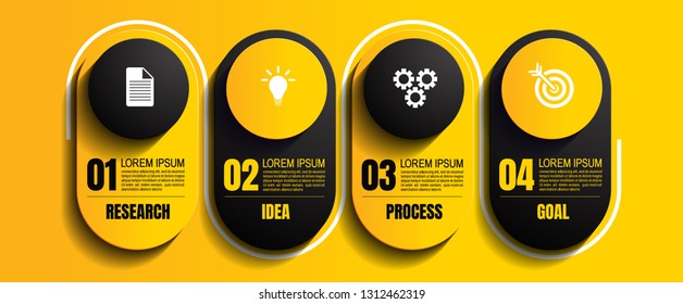 infographics business, process chart design template for presentation. abstract timeline elements, You can place relevant content in the area, vector illustration.