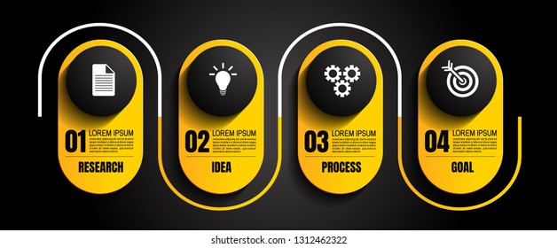 infographics business, process chart design template for presentation. abstract timeline elements, You can place relevant content in the area, vector illustration.