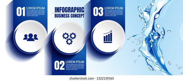 infographics business, process chart design template for presentation, abstract timeline elements, You can place relevant content in the area, vector illustration.