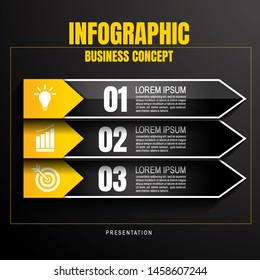 infographics business, process chart design template for presentation. abstract timeline elements, You can place relevant content in the area, vector illustration.