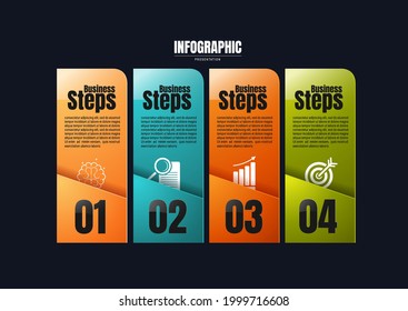 infographics business, process chart design template for presentation, abstract timeline elements.