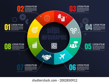 infographics business, process chart design template for presentation, abstract timeline elements.