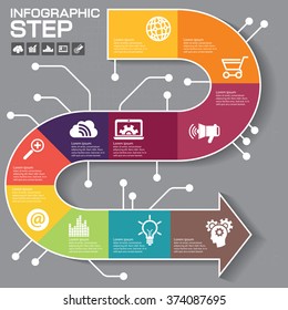 Infographics Business Stair 10 Step Success Vector Design Template.