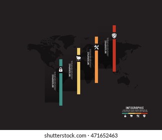 Infographics business stair step success vector design template