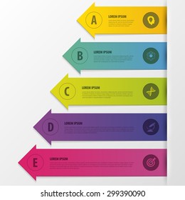 Infographics. Business step options. Arrows style. Vector illustration