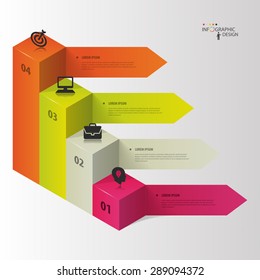 Infographics. Business step options. Vector illustration