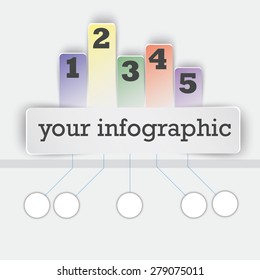 Infographics business. Sticker with numbering
