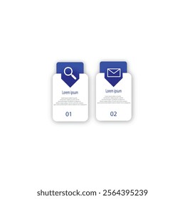 Infographics business template with 4 process steps and elements