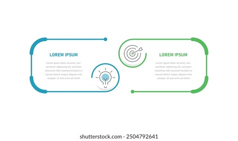 Infografía para empresas en dos etapas. Infografías para presentaciones