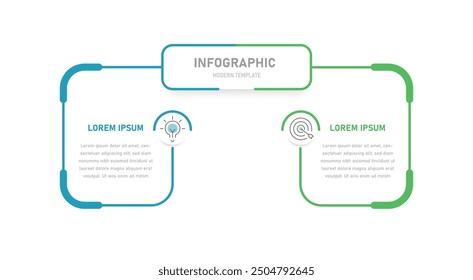 Infographics for business in two stages. Infographics for presentations