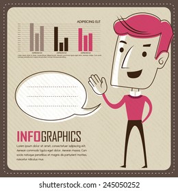 Infographics with Businessman 