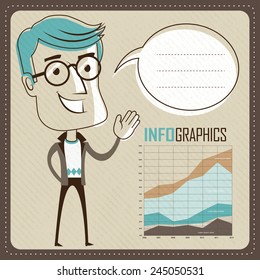 Infographics with businessman 