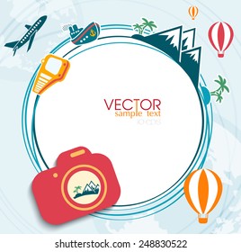 Infographics camera Travel and Vacation concept elements.
