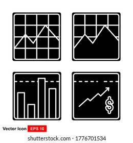 Infographics. Chart Icon Set. Graph symbols grow.