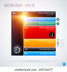 Infographics chart template . EPS10