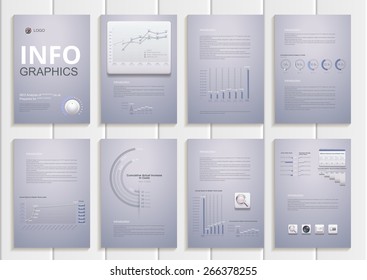 Infographics. Charts, diagrams, comparative scale, the percentage of items. 3d plastic design icons and graphics Can be used in presentations, websites, printed materials.Set elements of infographics