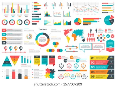 Infographics charts  Financial analysis data graphs   diagram  marketing statistic workflow modern business presentation elements vector investment progress icon set