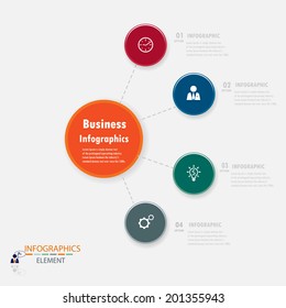 infographics circle design element label or banner can be used for workflow layout numbered banners 
