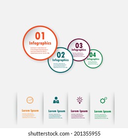 infographics circle design element label or banner can be used for workflow layout numbered banners 
