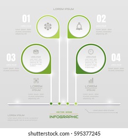Infographics Circle design template with icons, process diagram, vector eps10 illustration
