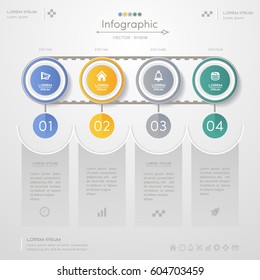 Infographics Circle design template with icons, process diagram, vector eps10 illustration